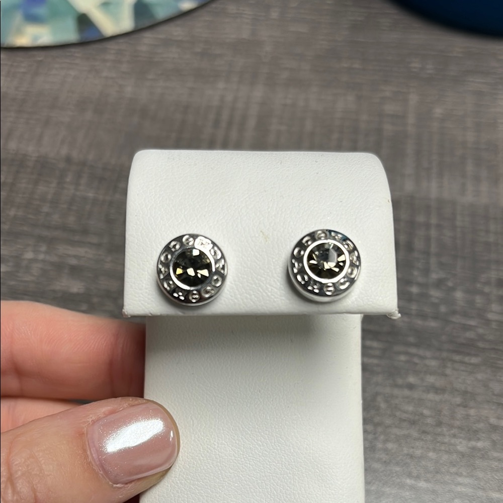 COACH - Elegant Silver Stud Earrings